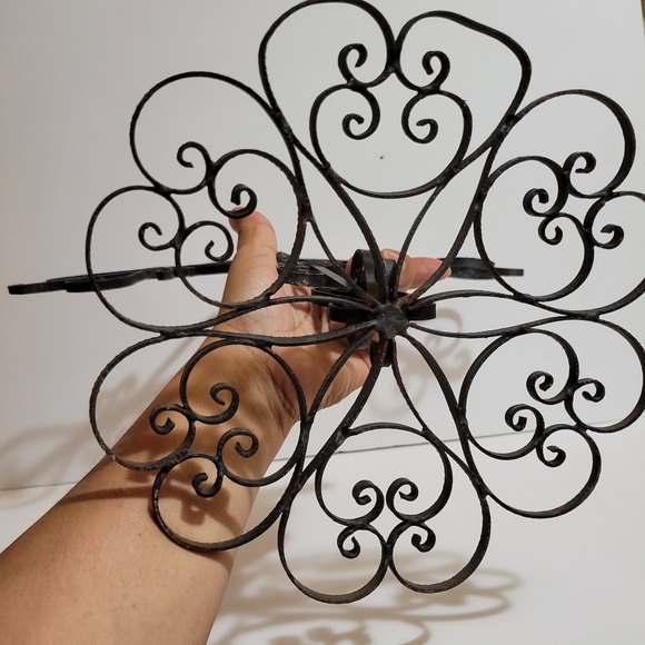 Vintage Rustic Scrollwork Wrought Iron Jewelry Tree Display Decor - Picture 5 of 5